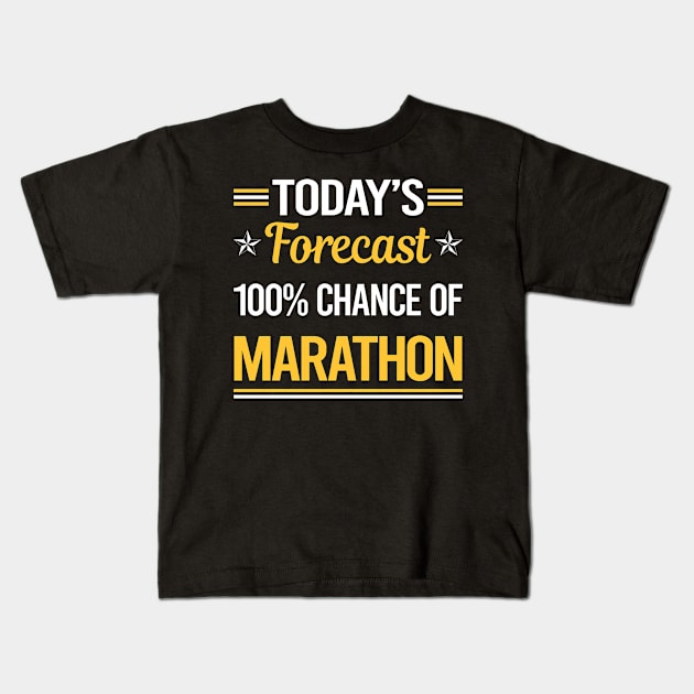 Today Forecast Marathon Kids T-Shirt by symptomovertake